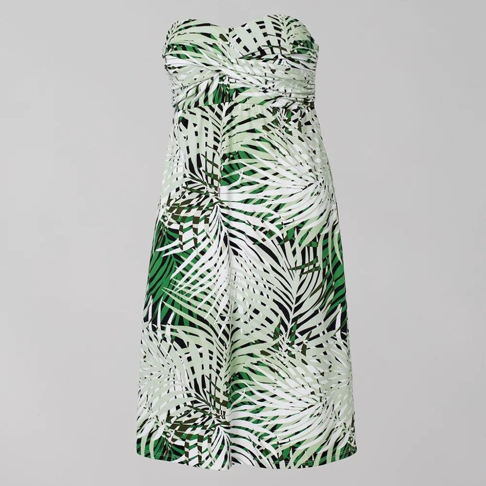 Soma Intimates - Ultimate Strapless Bra Dress - Mused Palm Black - Small